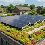 sedumdak met zonnepanelen