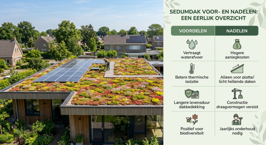 voor en nadelen van sedum dak