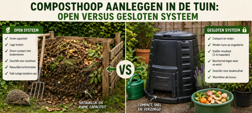 open vs gesloten systeem composthoop